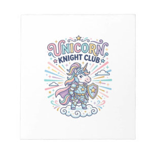 Unicorn Knight Club Print Ready Apparel Graphic_1 Notepad