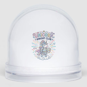 Unicorn Knight Club Print Ready Apparel Graphic_1 Snow Globe