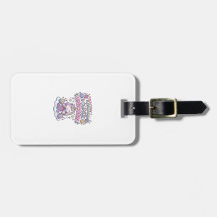 Unicorn Knitting Crochet Unicorn Adorable Typograp Luggage Tag