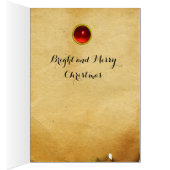 UNICORN,LADY PLAYING ORGAN Red Floral Christmas (Inside (Right))