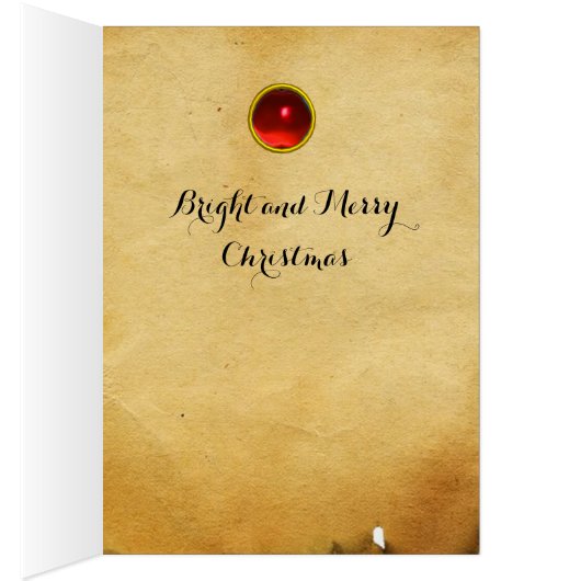 UNICORN,LADY PLAYING ORGAN Red Floral Christmas (Inside (Right))