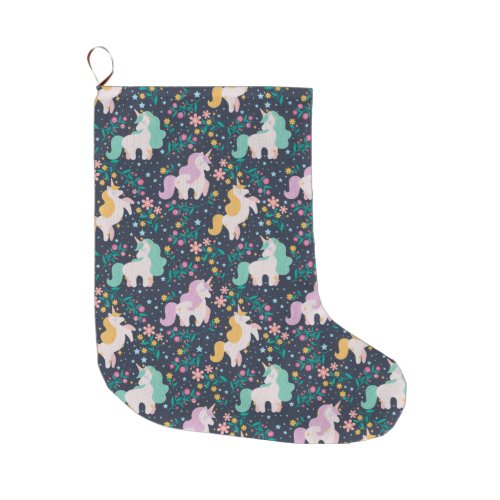 Unicorn Large Christmas Stocking