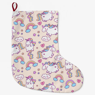 Unicorn Large Christmas Stocking