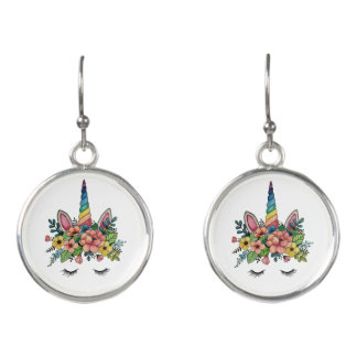 Unicorn Lashes With Rainbow Horn Earrings