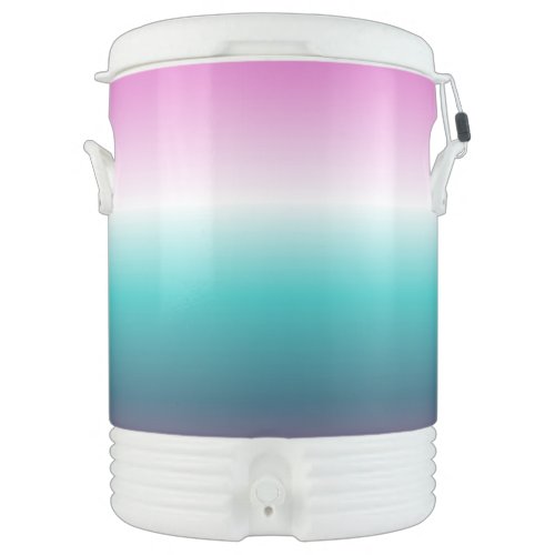 unicorn lavender teal ombre turquoise mermaid beverage cooler