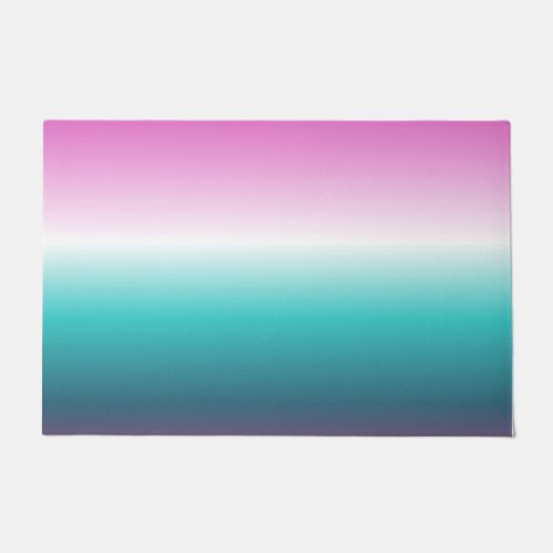 unicorn lavender teal ombre turquoise mermaid doormat