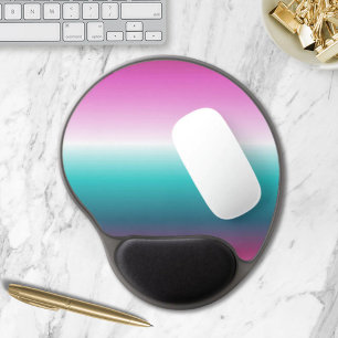 unicorn lavender teal ombre turquoise mermaid gel mouse pad