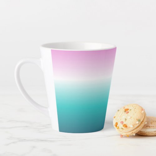 unicorn lavender teal ombre turquoise mermaid latte mug