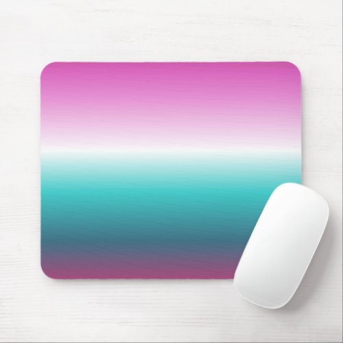unicorn lavender teal ombre turquoise mermaid mouse pad