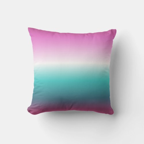 unicorn lavender teal ombre turquoise mermaid outdoor pillow