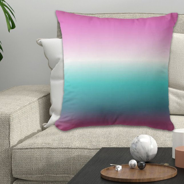 unicorn lavender teal ombre turquoise mermaid outdoor pillow (unicorn lavender teal ombre turquoise mermaid outdoor pillow)