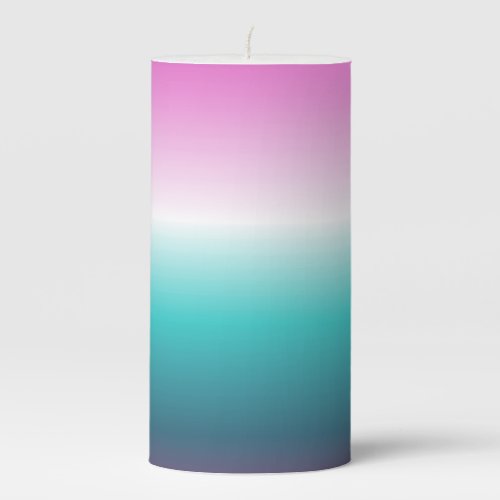 unicorn lavender teal ombre turquoise mermaid pillar candle