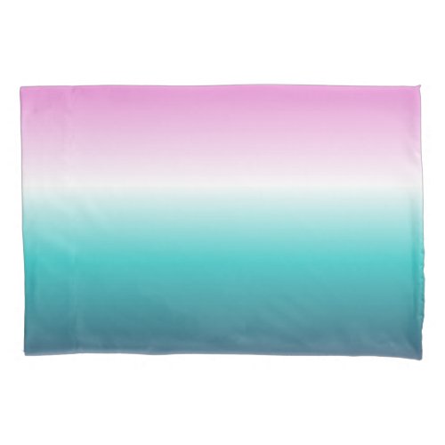 unicorn lavender teal ombre turquoise mermaid pillow case