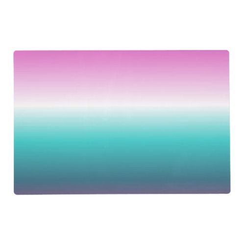 unicorn lavender teal ombre turquoise mermaid placemat