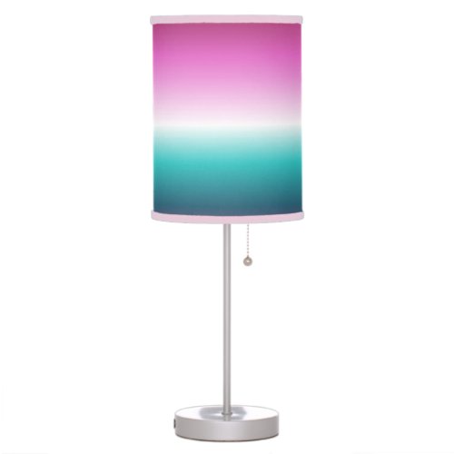 unicorn lavender teal ombre turquoise mermaid table lamp
