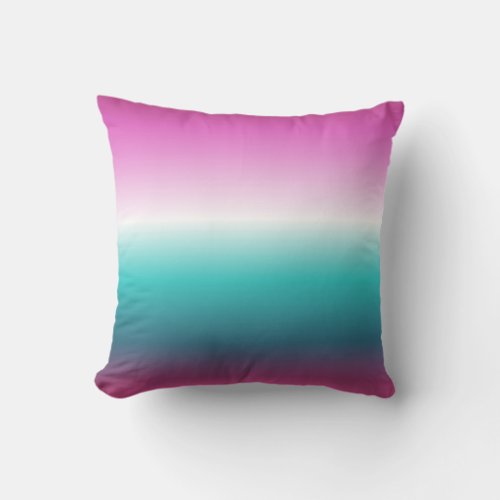 unicorn lavender teal ombre turquoise mermaid throw pillow