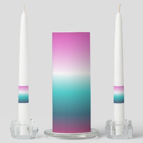 unicorn lavender teal ombre turquoise mermaid unity candle set