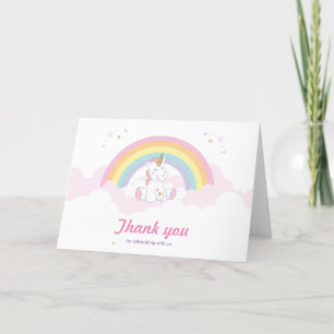 Unicorn Letterpress Thank You Card
