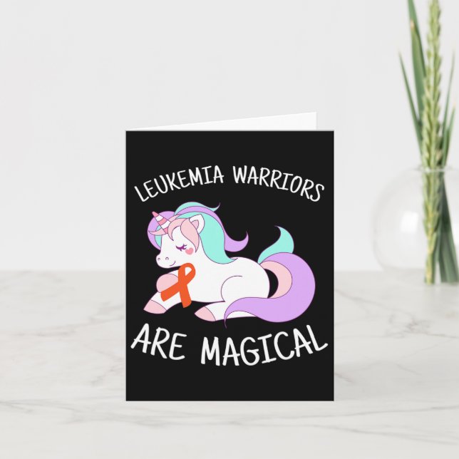 Unicorn Leukemia Awareness Gift  Card (Front)