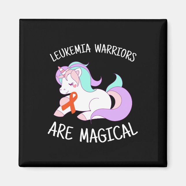 Unicorn Leukemia Awareness Gift Magnet (Front)