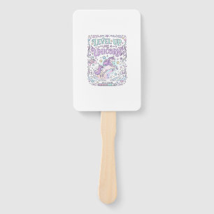 Unicorn Level Up Like a Unicorn Adorable Marketpla Hand Fan
