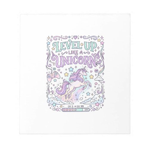Unicorn Level Up Like a Unicorn Adorable Marketpla Notepad
