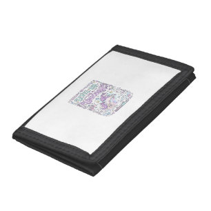 Unicorn Level Up Like a Unicorn Adorable Marketpla Tri-fold Wallet