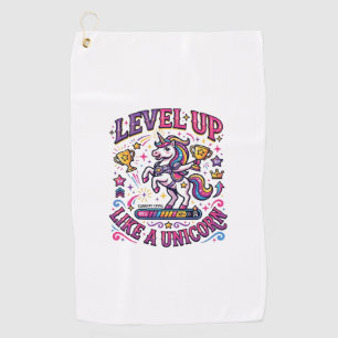 Unicorn Level Up Like a Unicorn Commercial Cute Gi Golf Towel