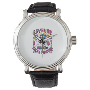 Unicorn Level Up Like a Unicorn Commercial Cute Gi Watch