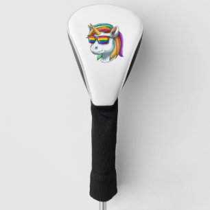 Unicorn LGBT Unicorn With LGBT Sunglasses Pride Un Golf Head Cover