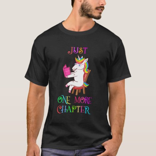 Unicorn Librarian Book Collector Just One More Cha T_Shirt