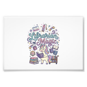 Unicorn Librarian of Magic Print Ready Apparel Gra