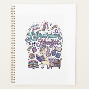 Unicorn Librarian of Magic Print Ready Apparel Gra Planner