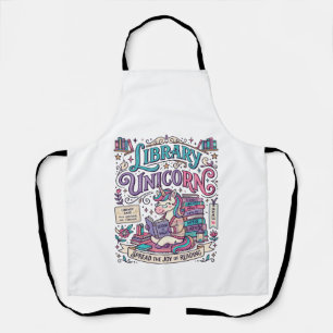 Unicorn Library Unicorn Colorful POD Artwork_1 Apron