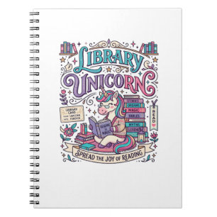 Unicorn Library Unicorn Colorful POD Artwork_1 Notebook