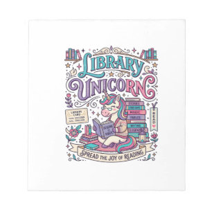 Unicorn Library Unicorn Colorful POD Artwork_1 Notepad