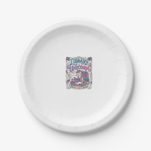 Unicorn Library Unicorn Colorful POD Artwork_1 Paper Plates