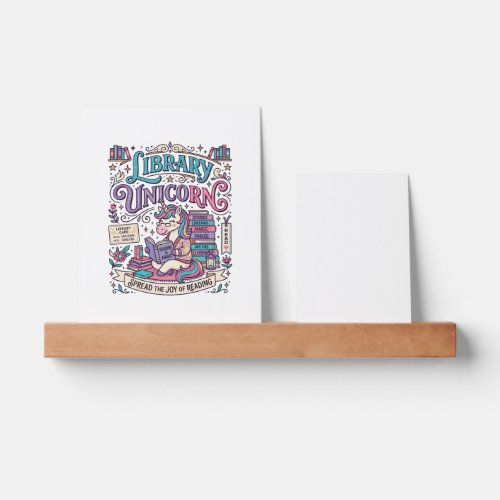 Unicorn Library Unicorn Colorful POD Artwork_1 Picture Ledge