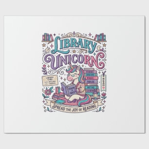 Unicorn Library Unicorn Colorful POD Artwork_1 Wrapping Paper