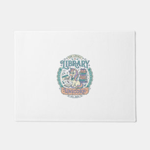 Unicorn Library Unicorn Whimsical Graphic Tee Desi Doormat