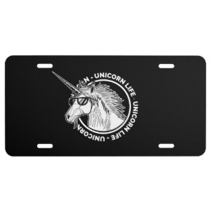 Unicorn Life License Plate