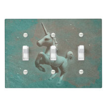 Unicorn Light Switch Cover 3 (Teal Steel)