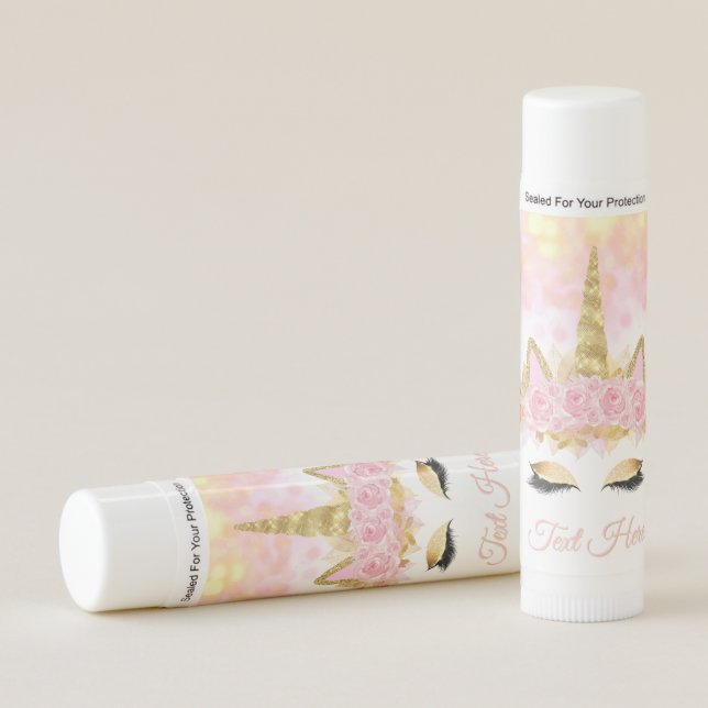 Unicorn Lip Balm Baby Shower Party Favors (Front)