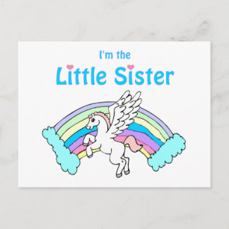 unicorn little sister postcard