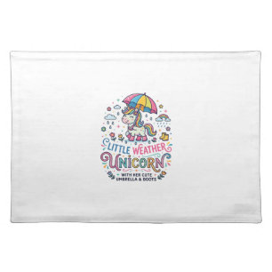 Unicorn Little Weather Unicorn Trendy Shirt Graphi Cloth Placemat
