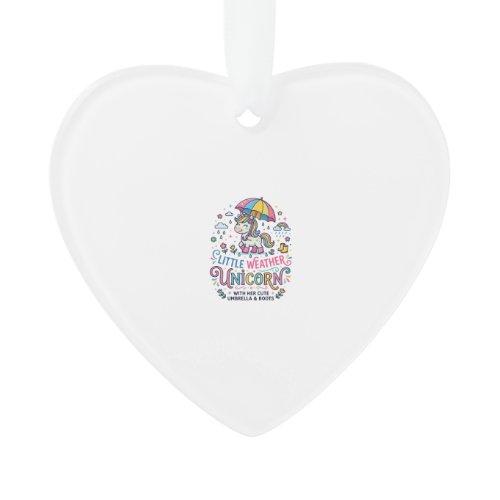 Unicorn Little Weather Unicorn Trendy Shirt Graphi Ornament