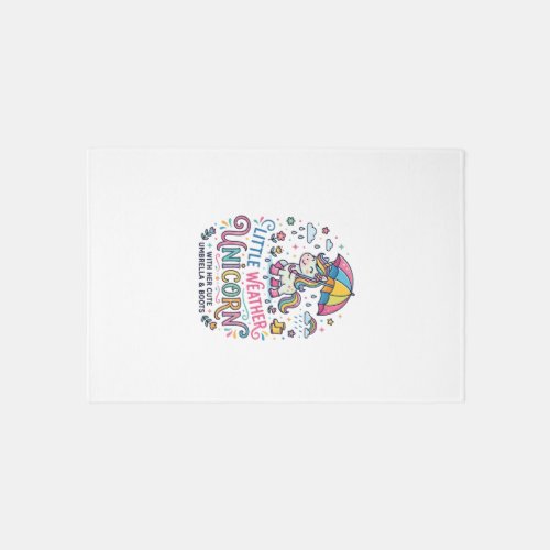 Unicorn Little Weather Unicorn Trendy Shirt Graphi Rug