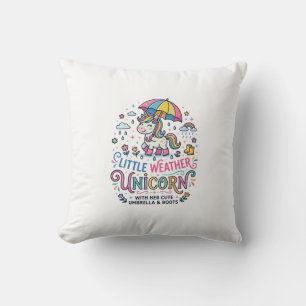 Unicorn Little Weather Unicorn Trendy Shirt Graphi Throw Pillow