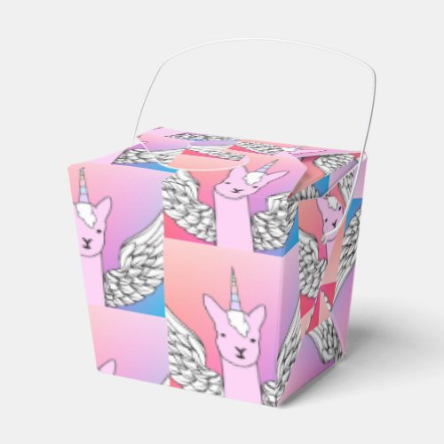 Unicorn Llama Birthday Favors Box