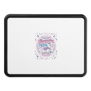 Unicorn Llamacorn Fiesta Playful Shirt Graphic_1 Hitch Cover